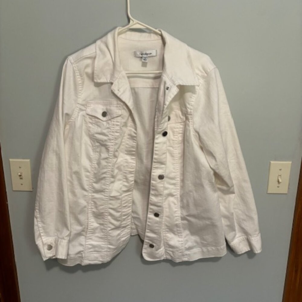 White Denim Jacket - Croft & Borrow - Size 1X - Fits Larger